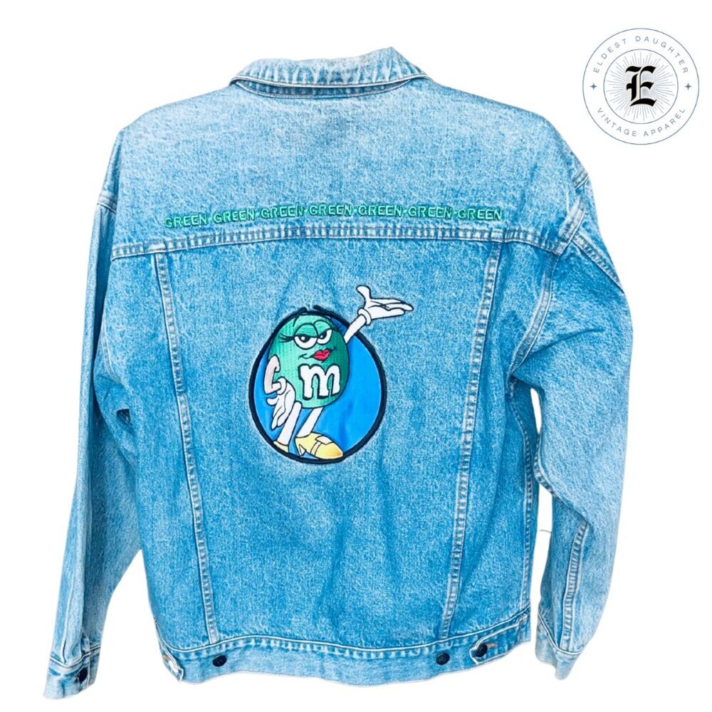 Vintage M&M’s World Las Vegas Oversized Denim Jacket (Medium)